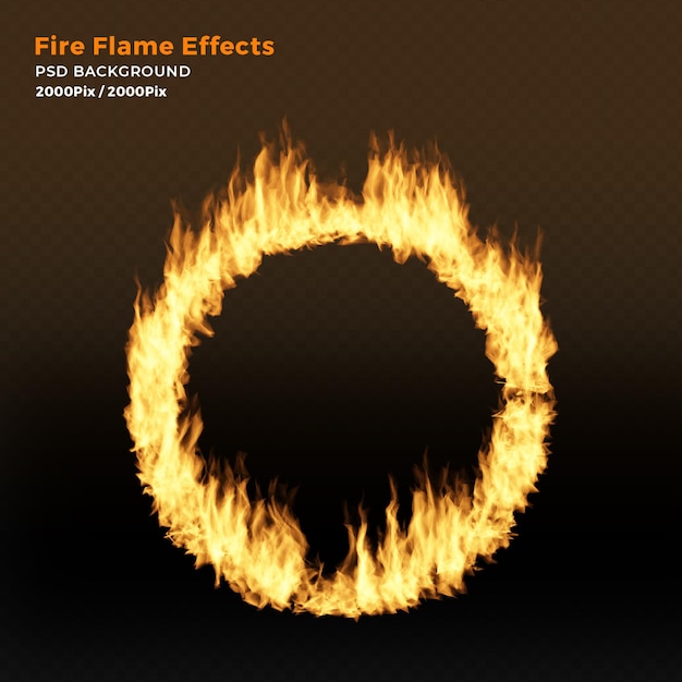 Circle fire flames effect layer