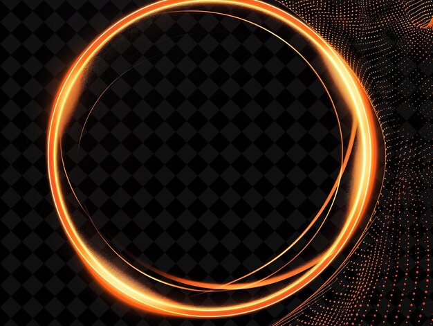 A circle of fire is lit up with a black background