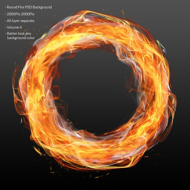 PSD circle fire layer