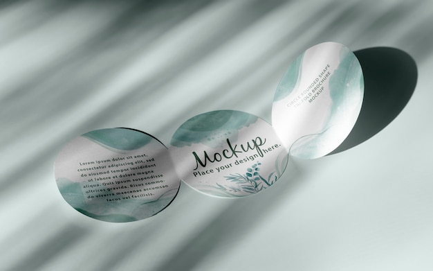 PSD circle flyer design mockup