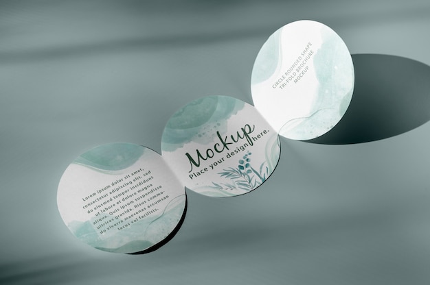 PSD circle flyer design mockup