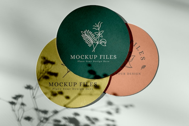 PSD circle flyer design mockup