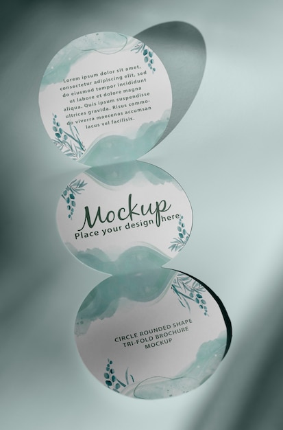 PSD circle flyer design mockup