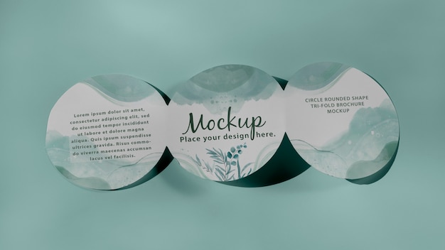 PSD circle flyer design mockup