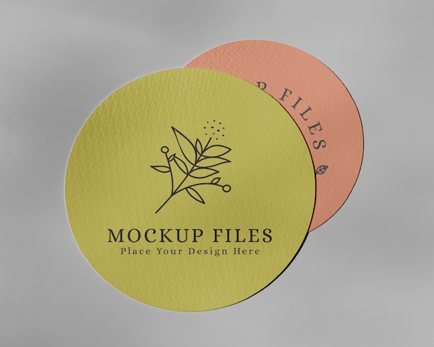 PSD circle flyer design mockup