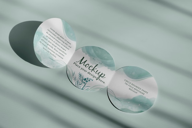 Circle flyer design mockup