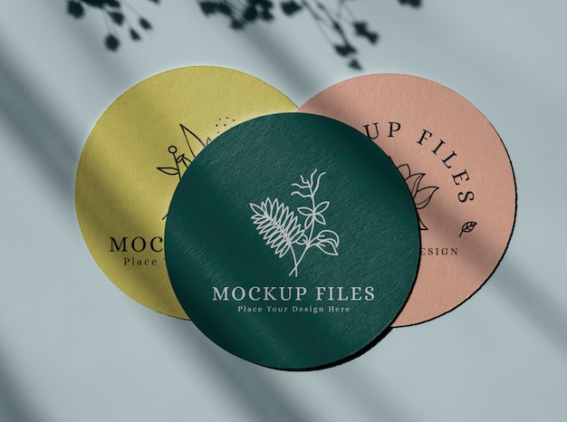 PSD circle flyer design mockup