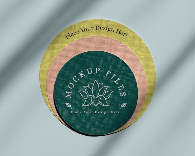 circle flyer design mockup