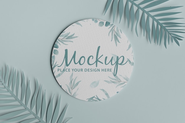 circle flyer design mockup