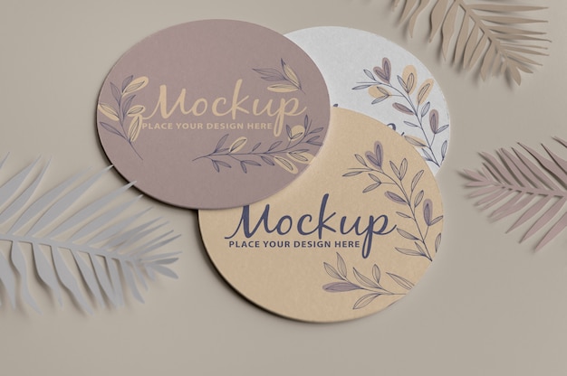 Circle flyer design mockup