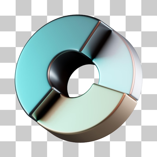 Circle graph 3d icon