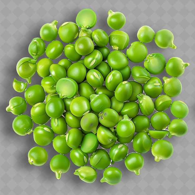 PSD a circle of green peas with the words peas