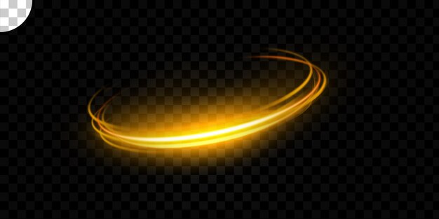 PSD circle light effect on transparent background