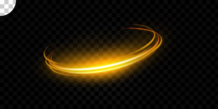 Circle light effect on transparent background
