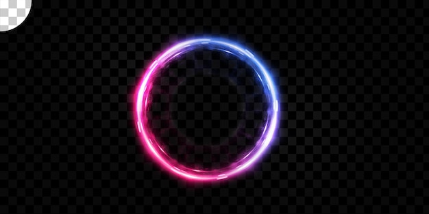 PSD circle light effect on transparent background