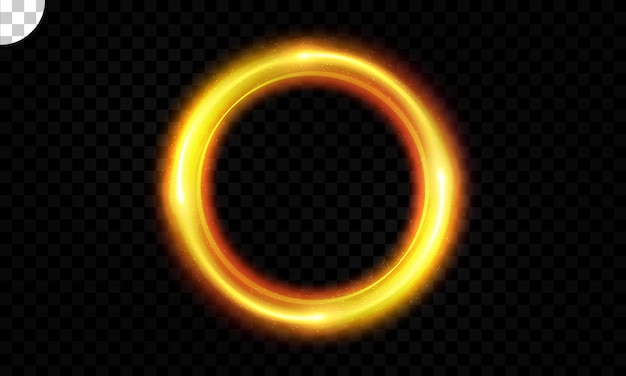 PSD circle light effect on transparent background