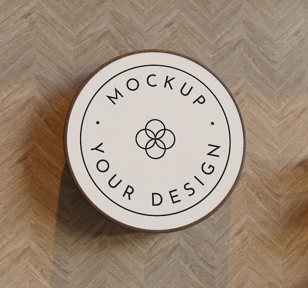 PSD circle logo mock-up design