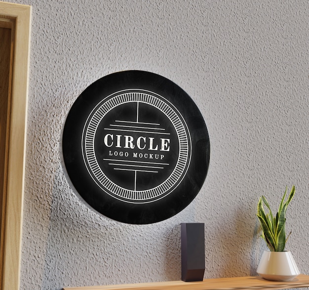 Circle logo mockup design