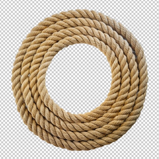 Premium PSD  Circle made from rope on transparent background