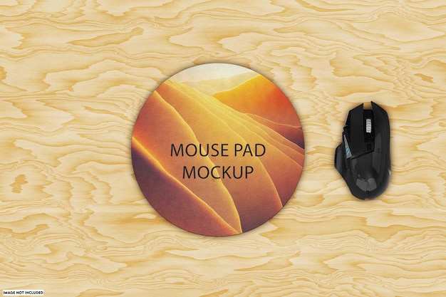 Circle mouse pad mockup