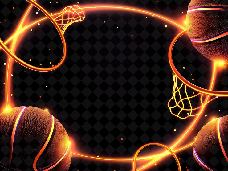 PSD a circle of neon lights with a circle of gold and orange lines