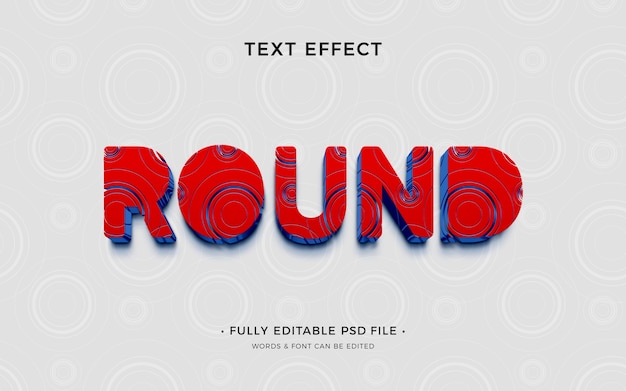 PSD circle round text effect