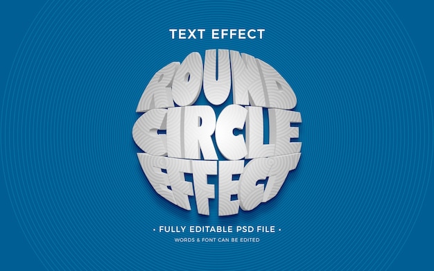 PSD circle round text effect