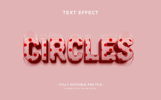 PSD circle round text effect