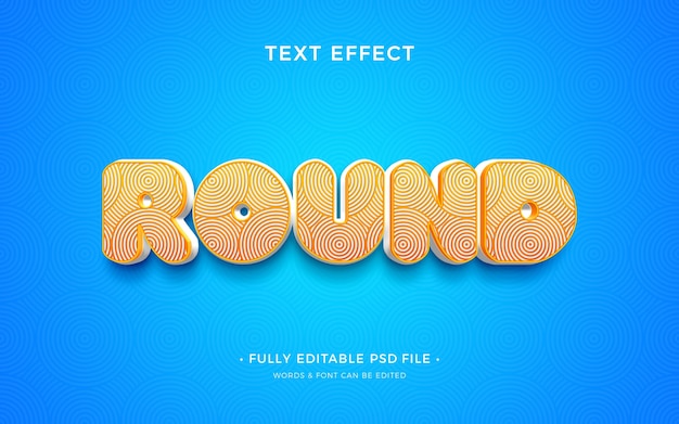 PSD circle round text effect