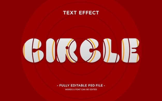 PSD circle round text effect