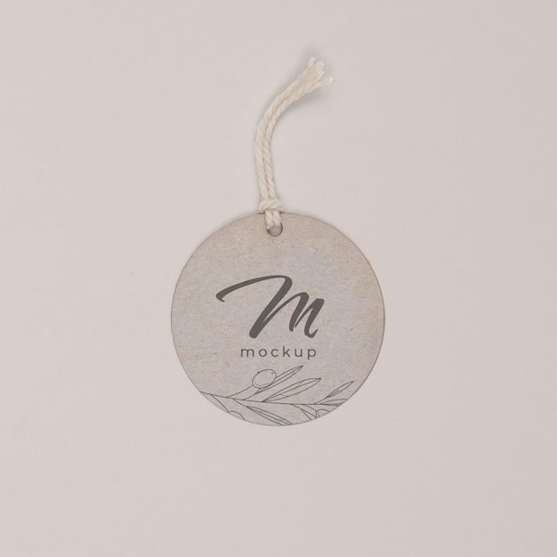 Circle shaped tag price mockup