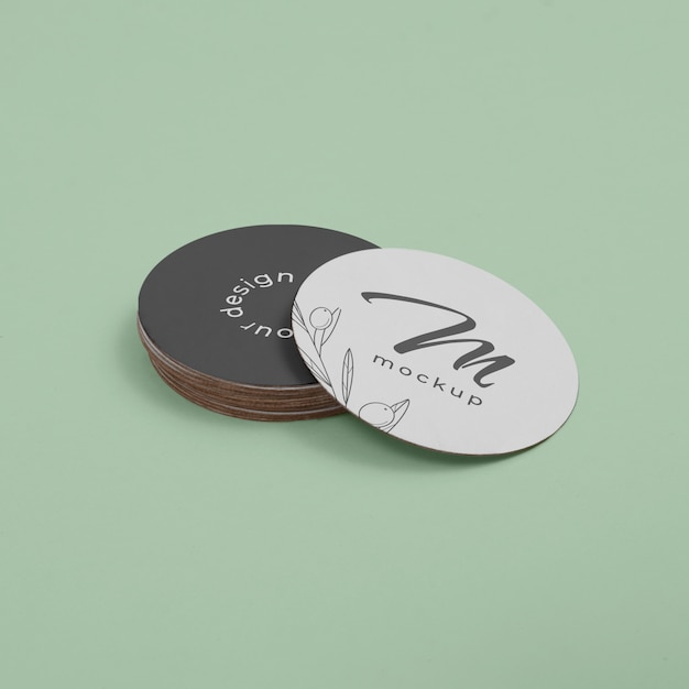 PSD circle shaped tag price mockup