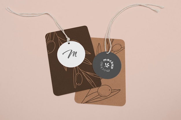 Circle shaped tag price mockup