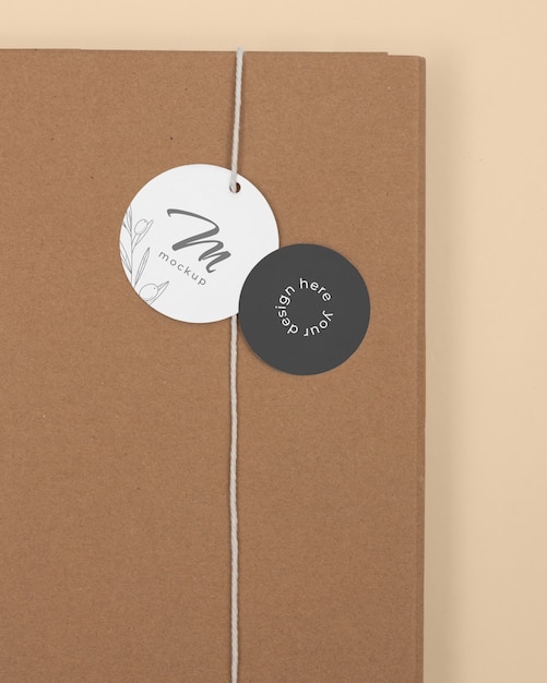 PSD circle shaped tag price mockup