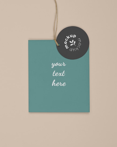 PSD circle shaped tag price mockup