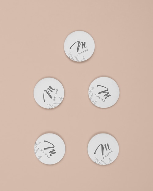 Circle shaped tag price mockup