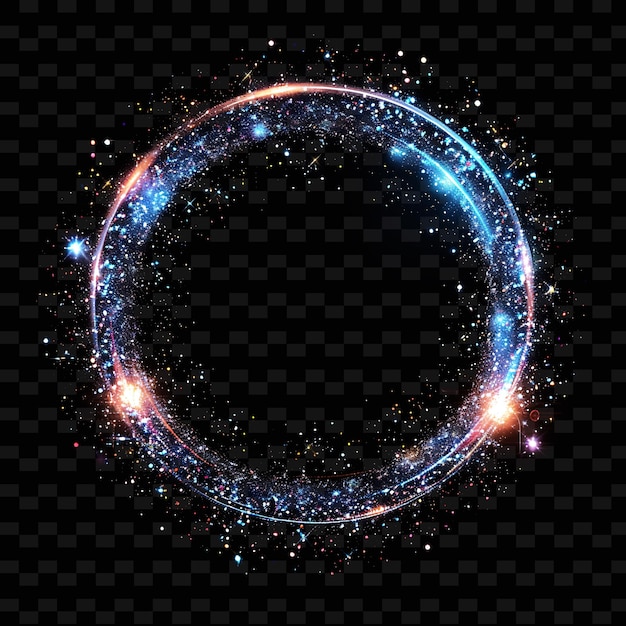 PSD a circle of stars with a space background