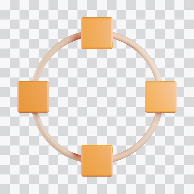 Circle vector path 3d icon