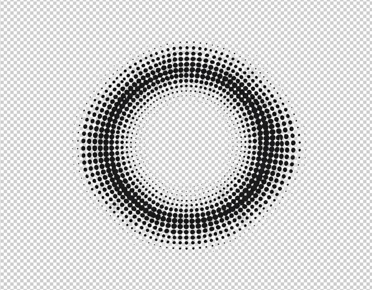 PSD a circle with a black and white pattern