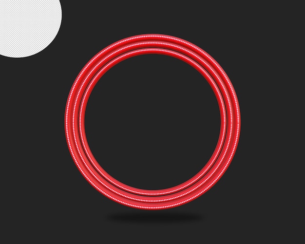 PSD circle with neon light