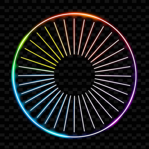 PSD a circle with the rainbow colors of the rainbow