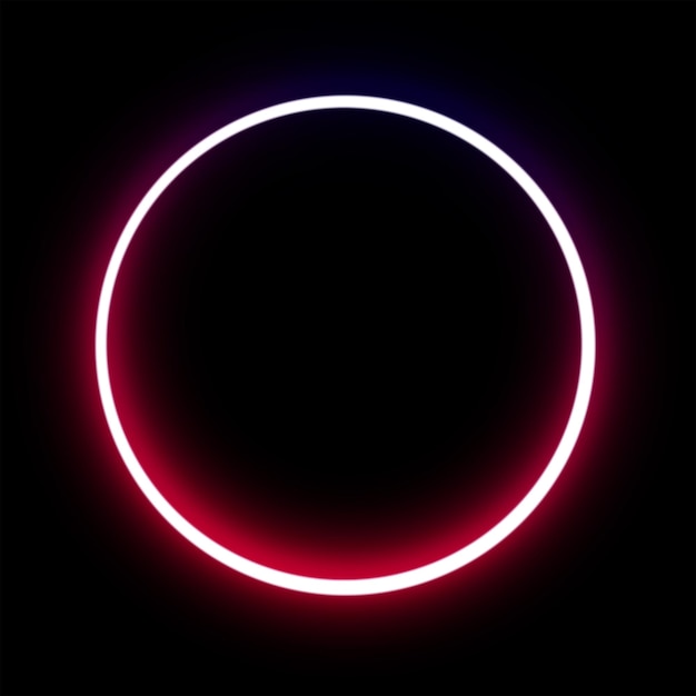 A circle with red and blue lights on it