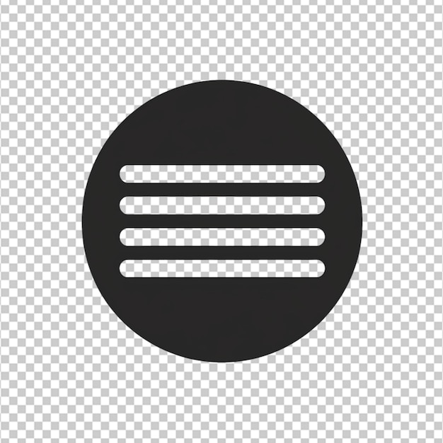 PSD cerchio con icona di contorno di linea verticale in colori bianco e nero cerchio con linea verticale icona vettoriale piatta da collezione di segni per web app mobili su sfondo bianco