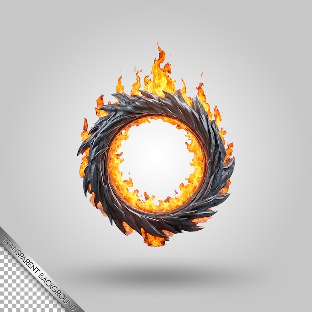 PSD a circle with the word fire on i