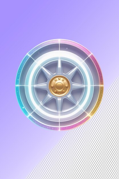 PSD a circle with a yellow circle and a blue and purple background