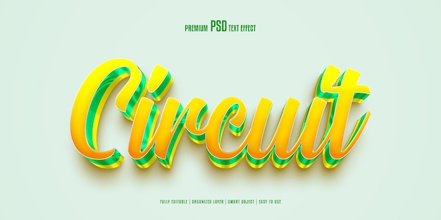 Circuit fully editable premium psd text effect