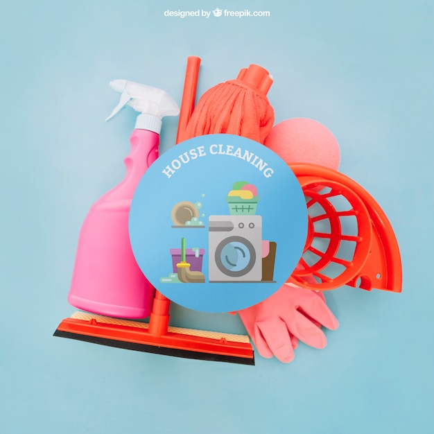 Circular cleaning mockup