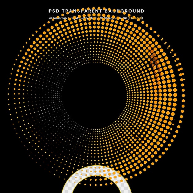 PSD Круговая красочная визуализация на прозрачном фоне