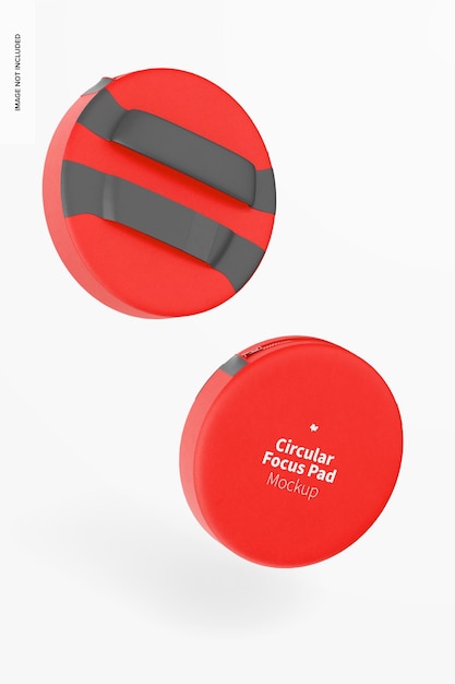 Circular focus pads mockup, falling