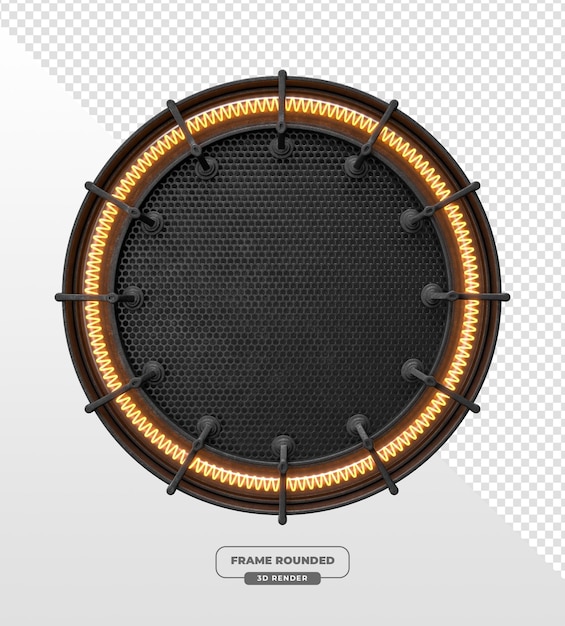 circular gothic window design in 3d render with background transparent